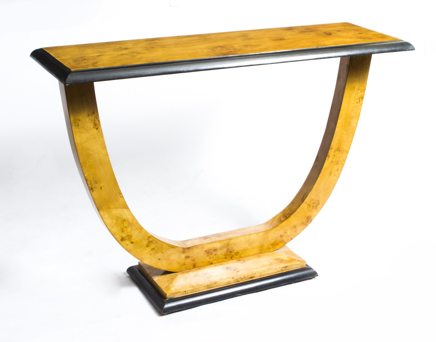 Console Table with Birdseye Maple Veneer: Birdseye Maple Furniture