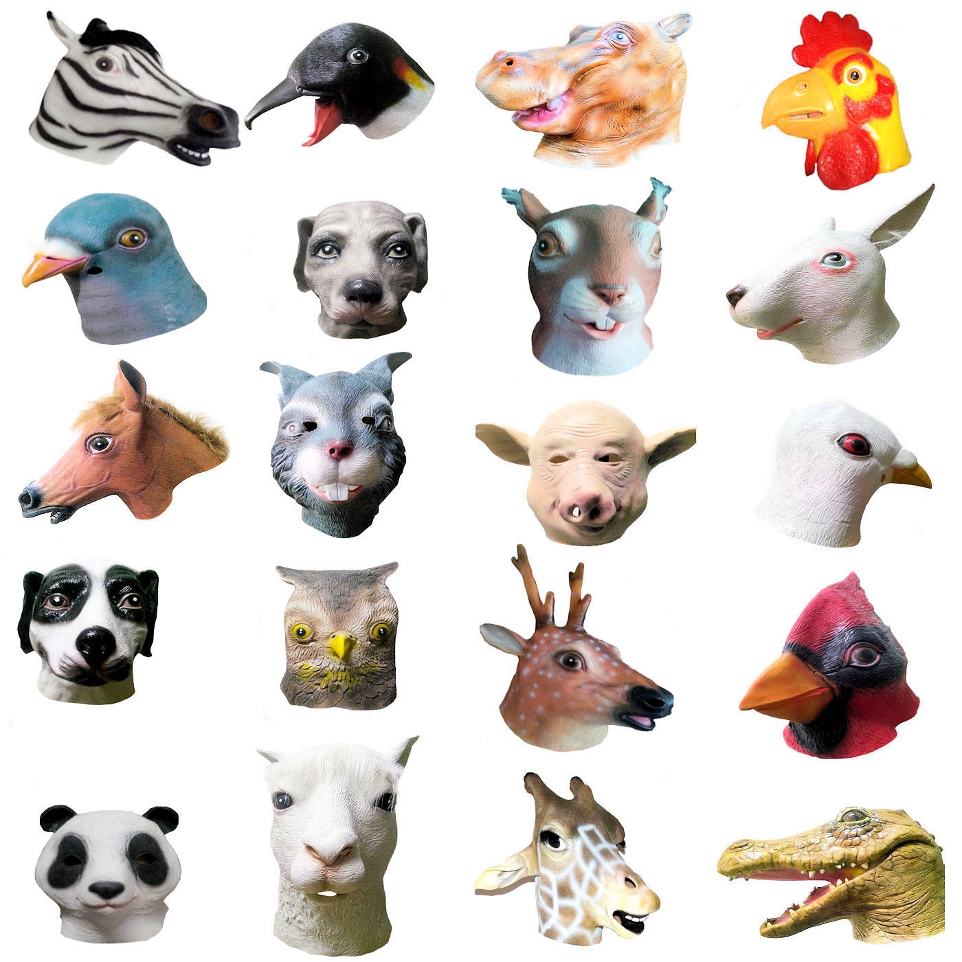 Costume Mask with Animal Kingdom Theme for Animal Head Mask Collection