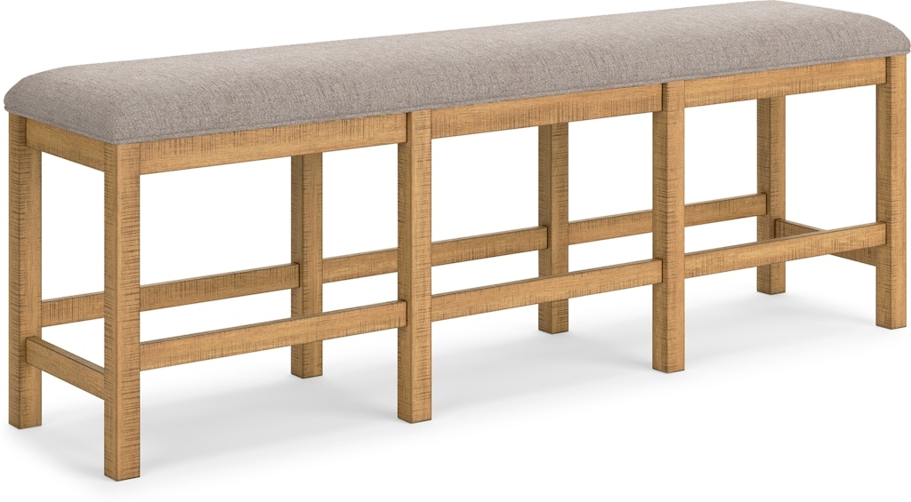 Counter Height Bench utilizing Six Leg Support Honey