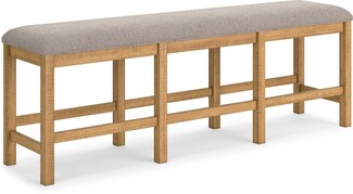 Counter Height Bench utilizing Six Leg Support Honey