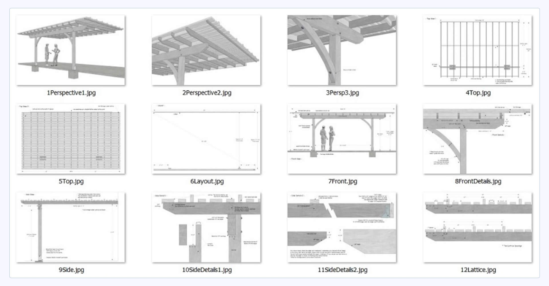 Covered Patio: Curved Braces Metal Roof Pergola Design