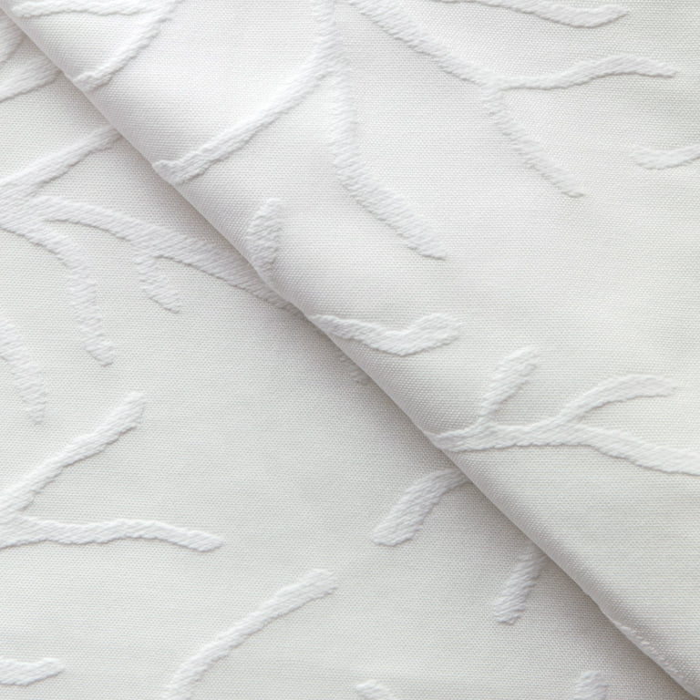 Coverlet Embossed Coral Motif White Tonal Design Bedding