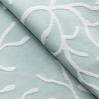 Coverlet Seafoam Green Raised Texture Seafoam Coral Motif
