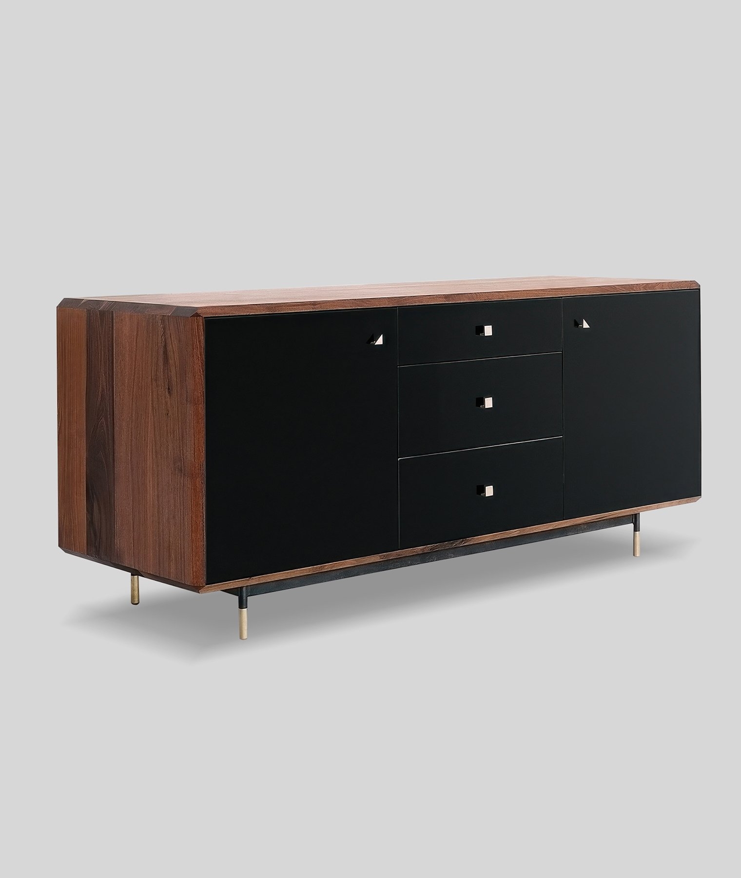 Credenza: Beveled Edges Mid-Century Storage Unit