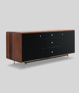 Credenza: Beveled Edges Mid-Century Storage Unit