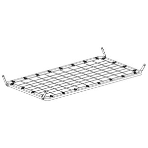 Crib Mattress Spring with Corner Mounting Arms and Wire Grid