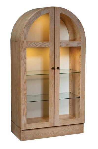 Curio Cabinet with Interior Lighting Lighted Wood Curio