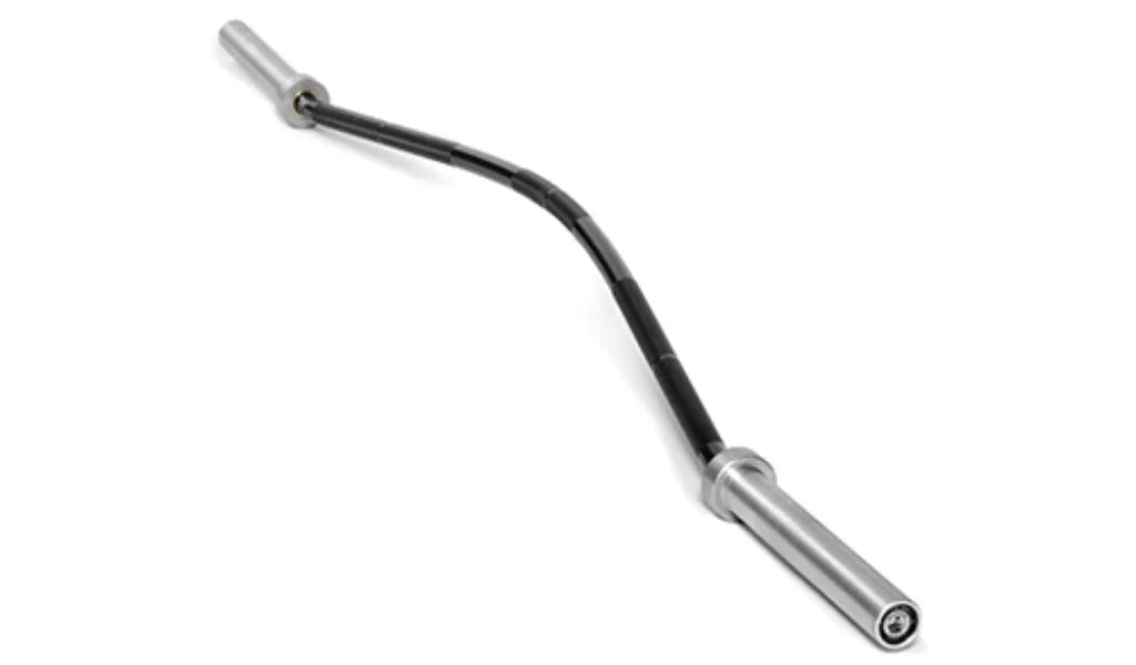 Curved Barbell: Matte Black Shaft and Knurled Grip