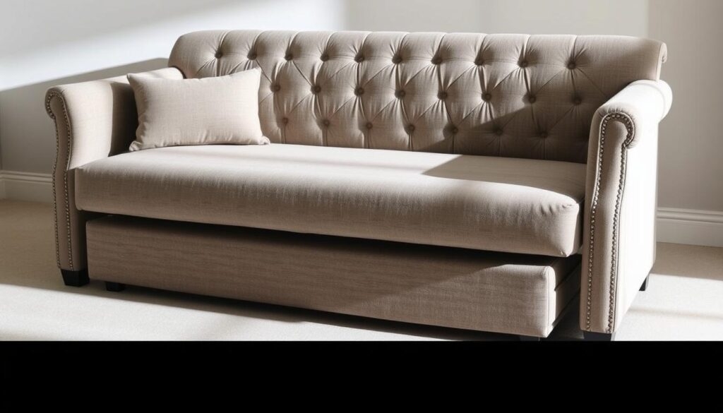 Daybed with Chesterfield Inspired Rolled Arm Profile