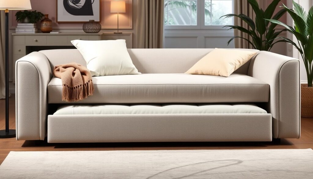 Daybed with Seamless Frame for Minimalist Guest Rooms