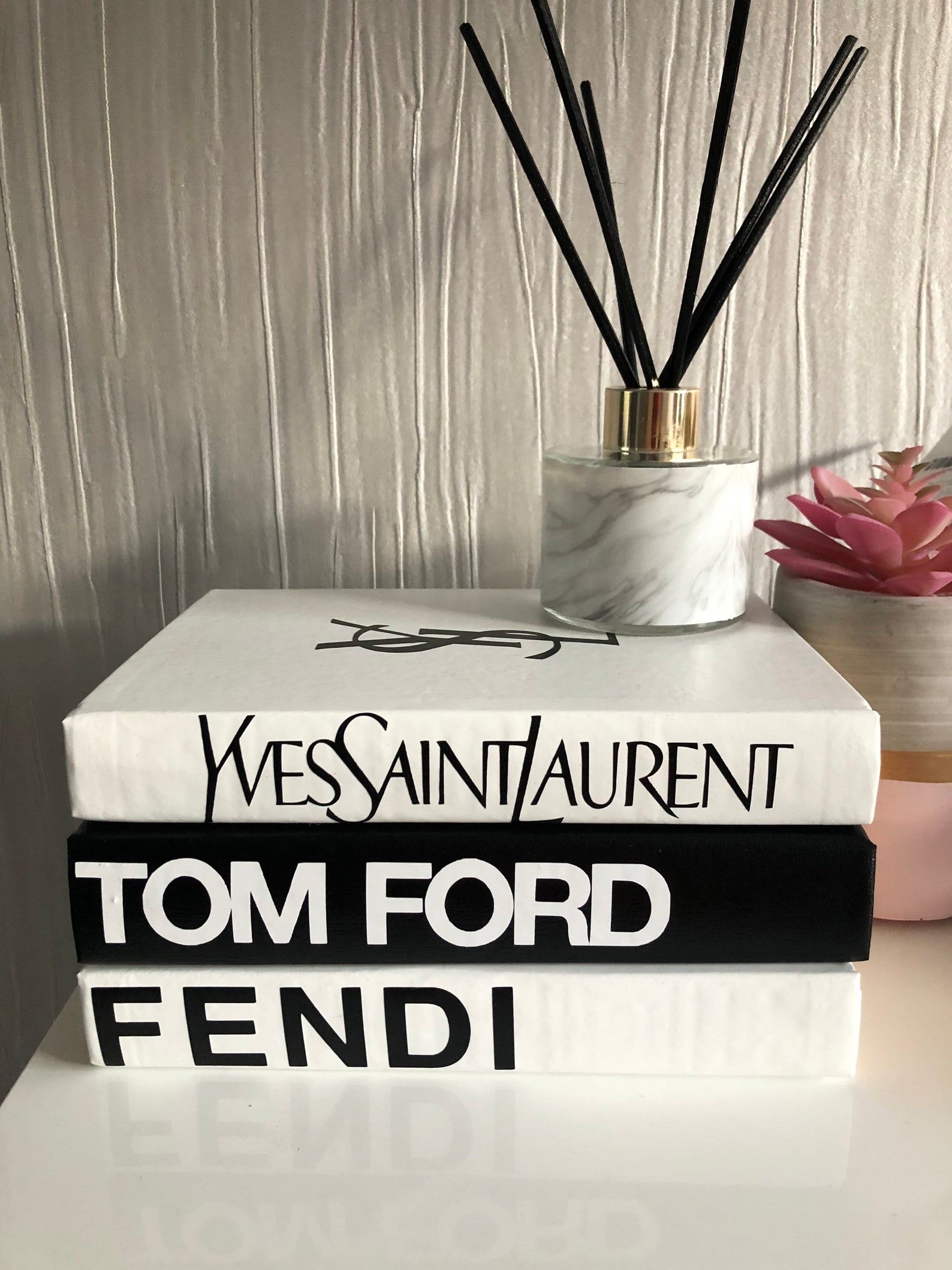 Decorative Books featuring Marble Accents for Fashion Chic Decor