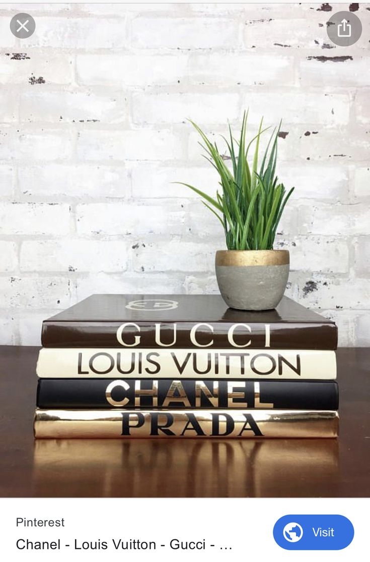 Decorative Books with Luxury Branding and Metallic Gold Finish