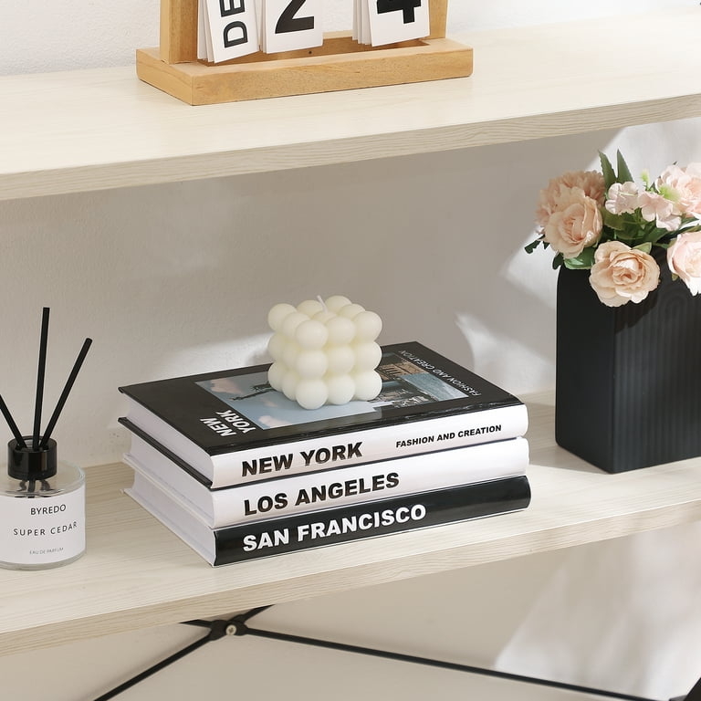 Decorative Books with Stacked Storage Aesthetic and City Names