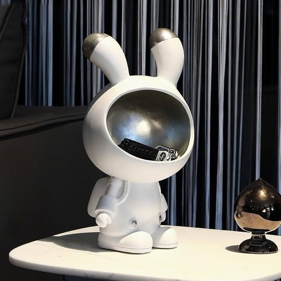 Decorative Bowl Modern Bunny Ears Astronaut Visor Jar