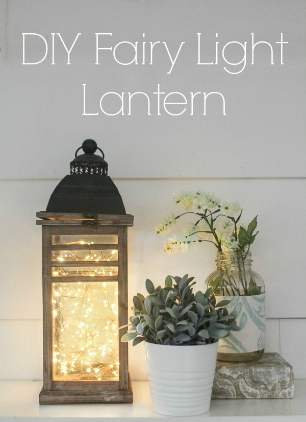 Decorative Lantern: Distressed Wood Frame for Fairy Light Lantern DIY