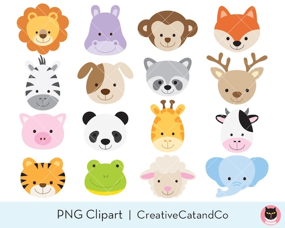 Digital Illustrations with Circular Profiles for Pastel Zoo Illustrations