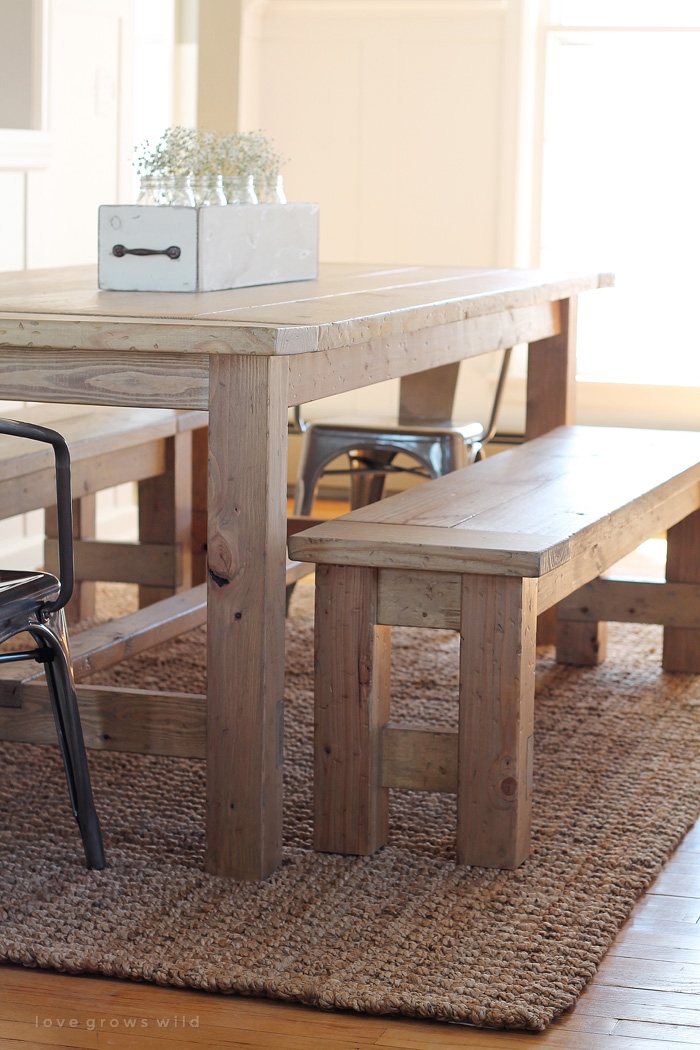 Dining Bench: Rustic Wooden Dining Bench with Chunky Legs