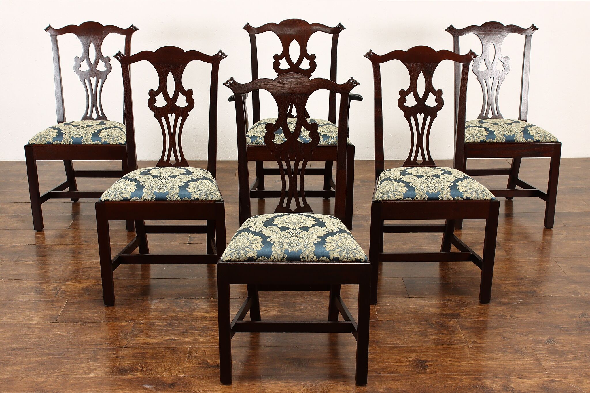 Dining Chair with Damask Upholstery and Damask Upholstered Chair Set