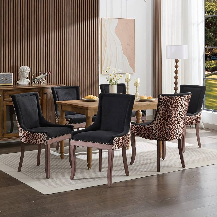 Animal Print Dining Chairs