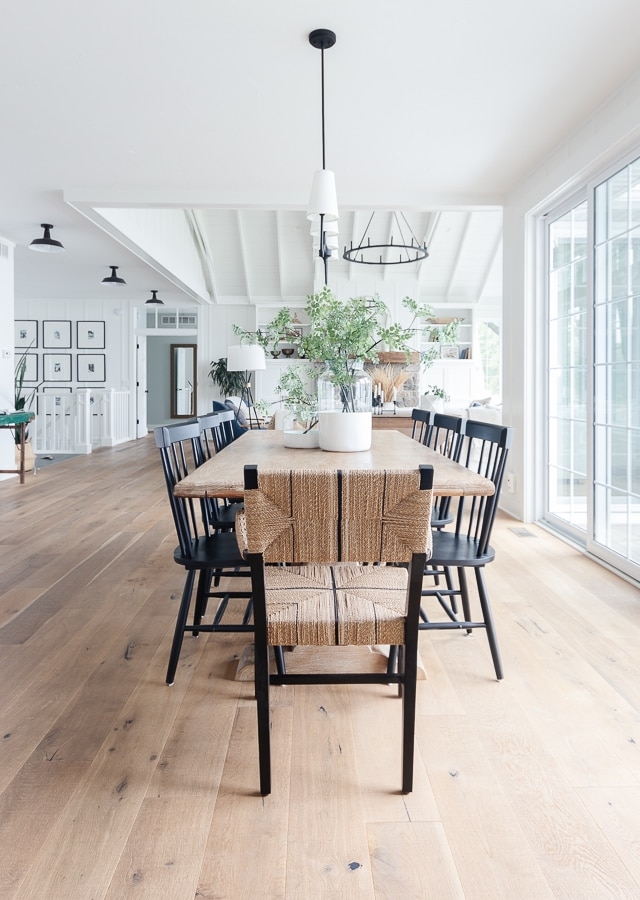Dining Room Set with Matte Black Spindles and Windsor Chairs