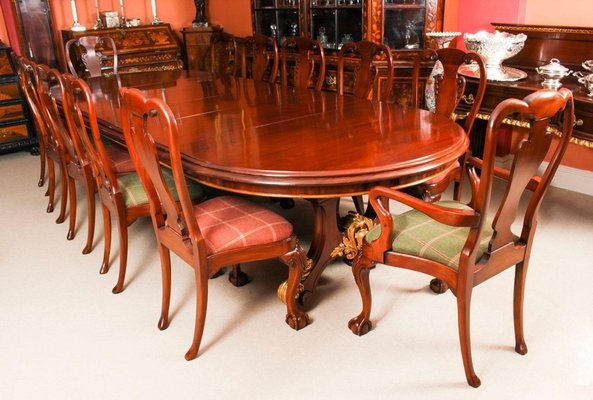 Dining Set Claw and Ball Feet with Plaid Upholstery