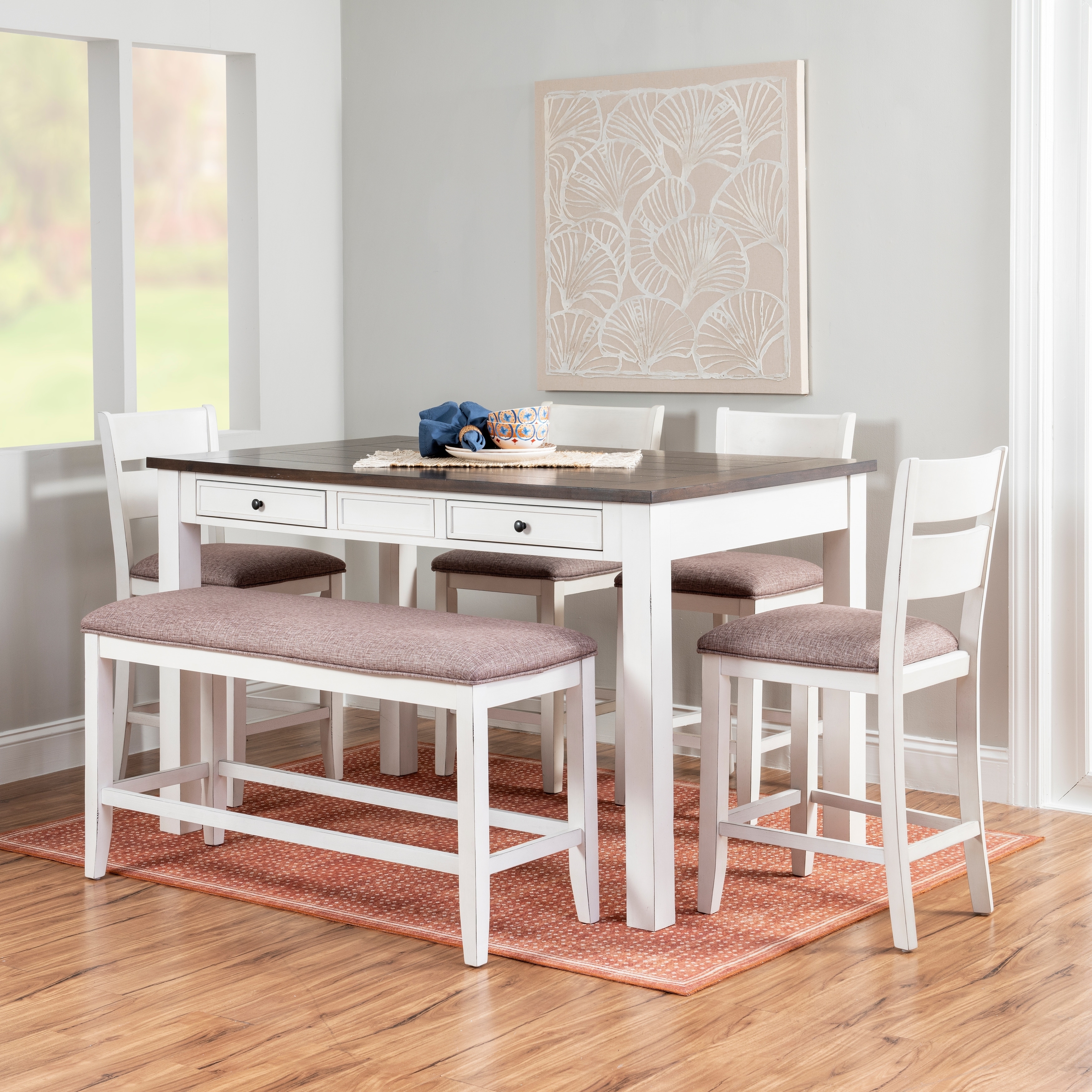 Dining Set featuring Counter Height Storage Drawers
