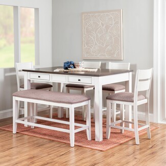 Dining Set featuring Counter Height Storage Drawers
