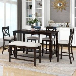 Dining Set showing Espresso Counter Mixed Seating