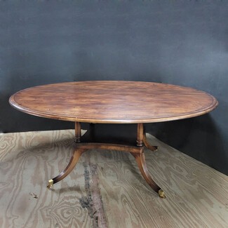 Dining Table Birdcage Base and Antique Cherry Finish
