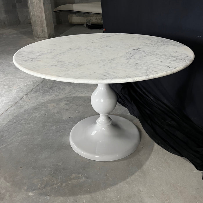 Dining Table: Carrera Marble Top Neoclassical Style