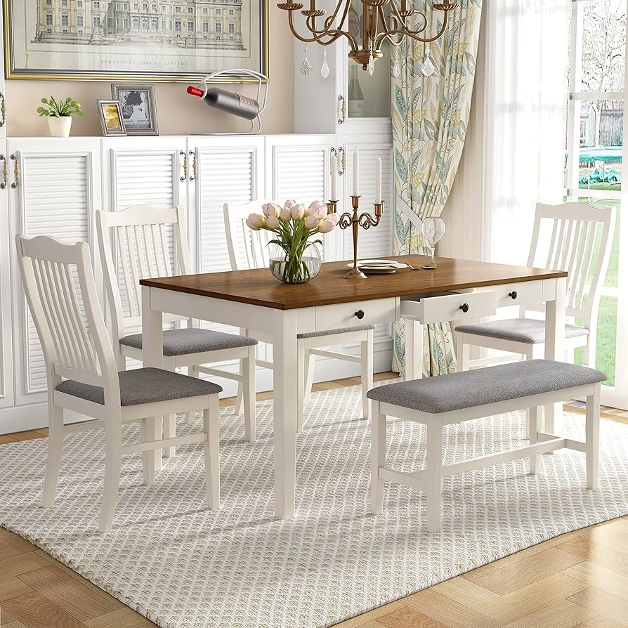 Dining Table With Storage Bench