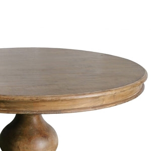 Dining Table Solid Wood Molded Edge and Turned Base
