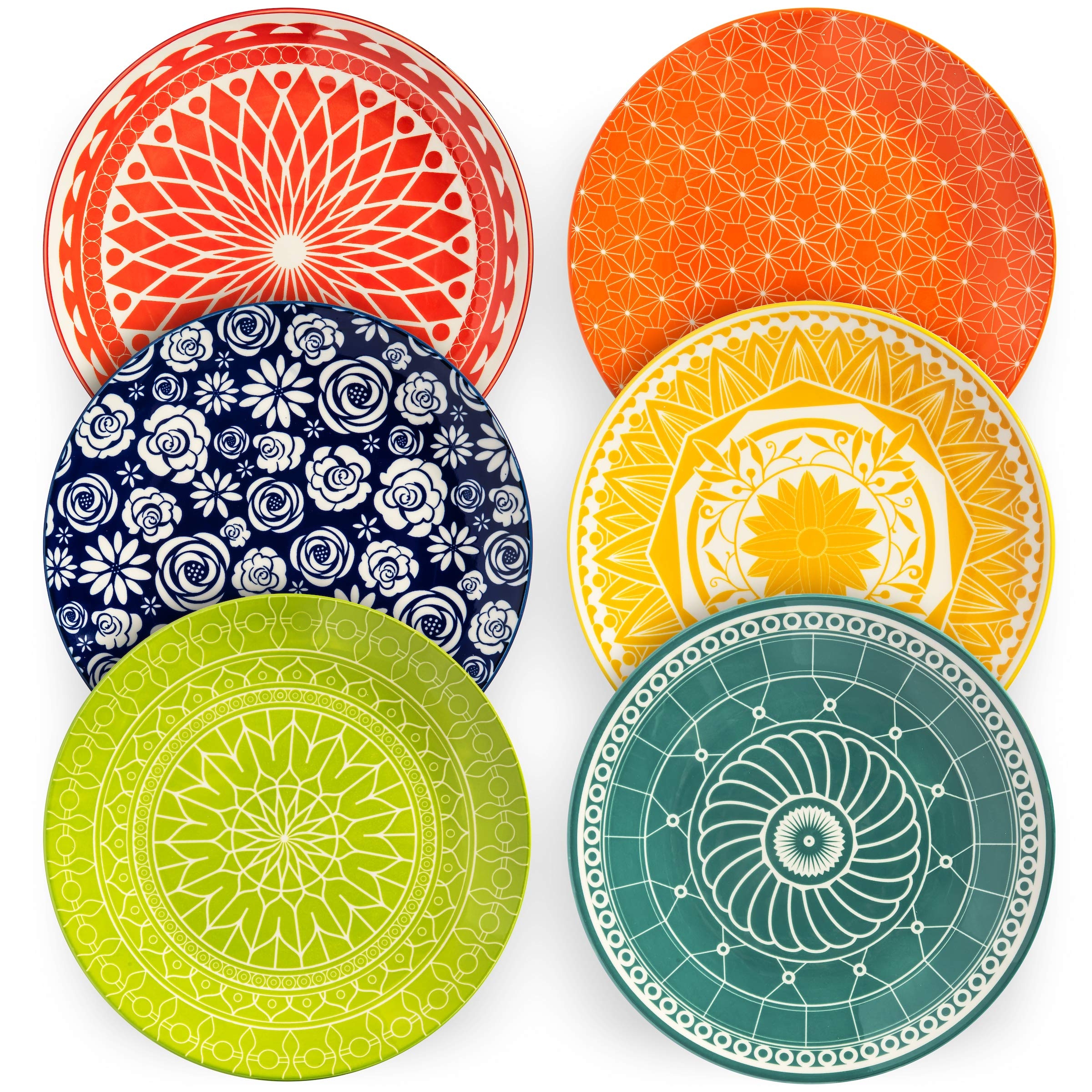 Dinner Plates Mismatched Patterns - Mismatched Boho Dinnerware Set