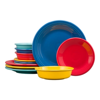Dinnerware Set Concentric Rim Rings Ceramic - Classic Ring Rim Pottery