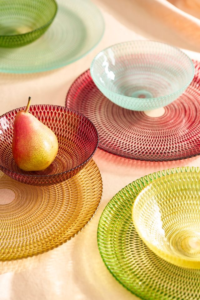 Dinnerware Set Cut Glass Texture - Textured Glass Dinnerware