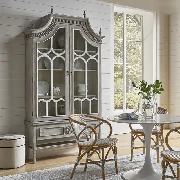 Display Cabinet with Cathedral Mullions Arched Cathedral