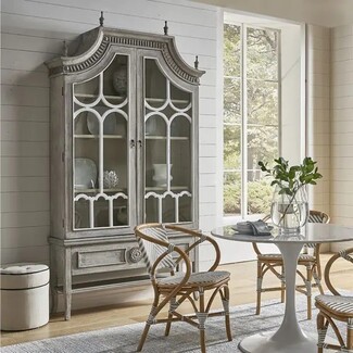Display Cabinet with Cathedral Mullions Arched Cathedral