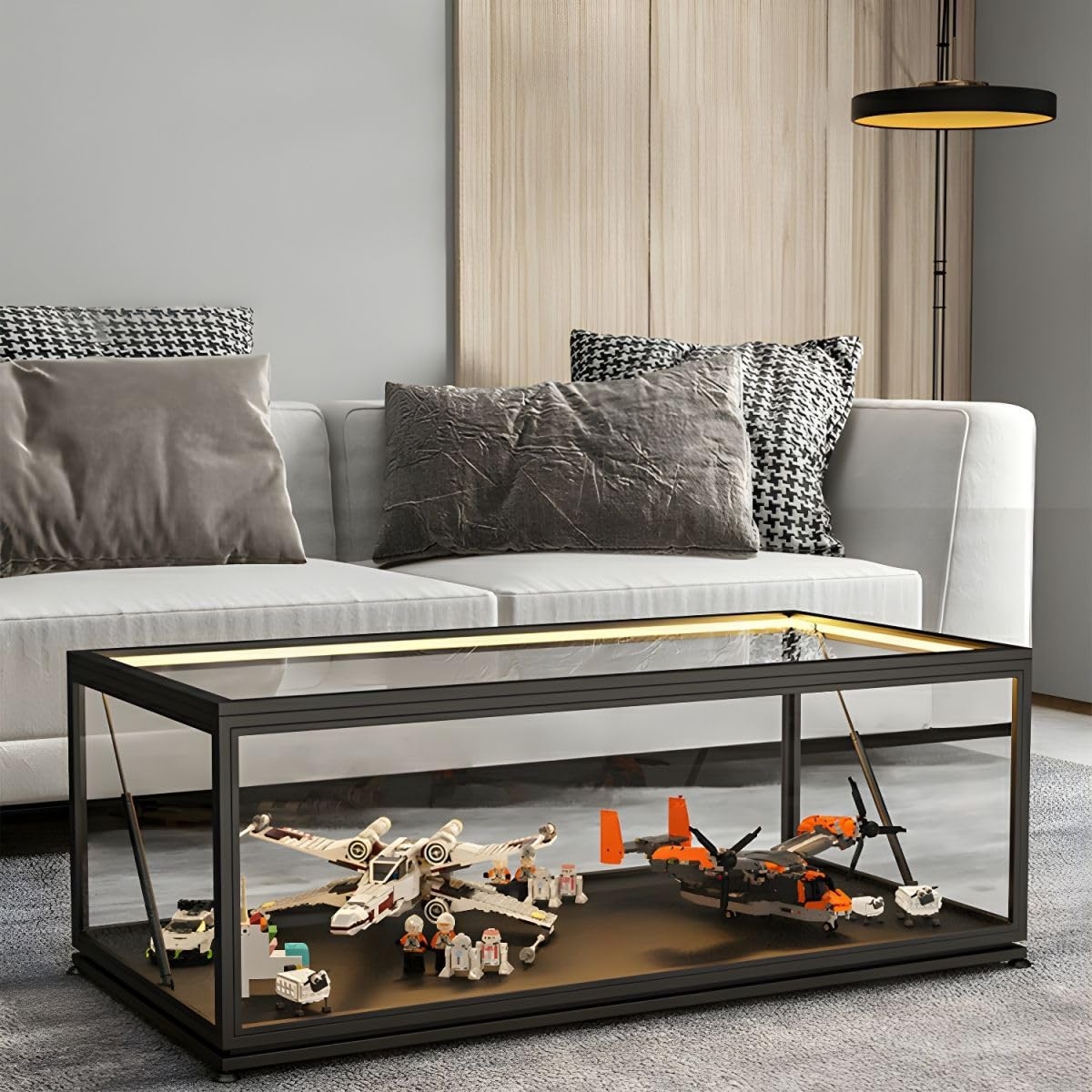 Coffee Table Glass Display