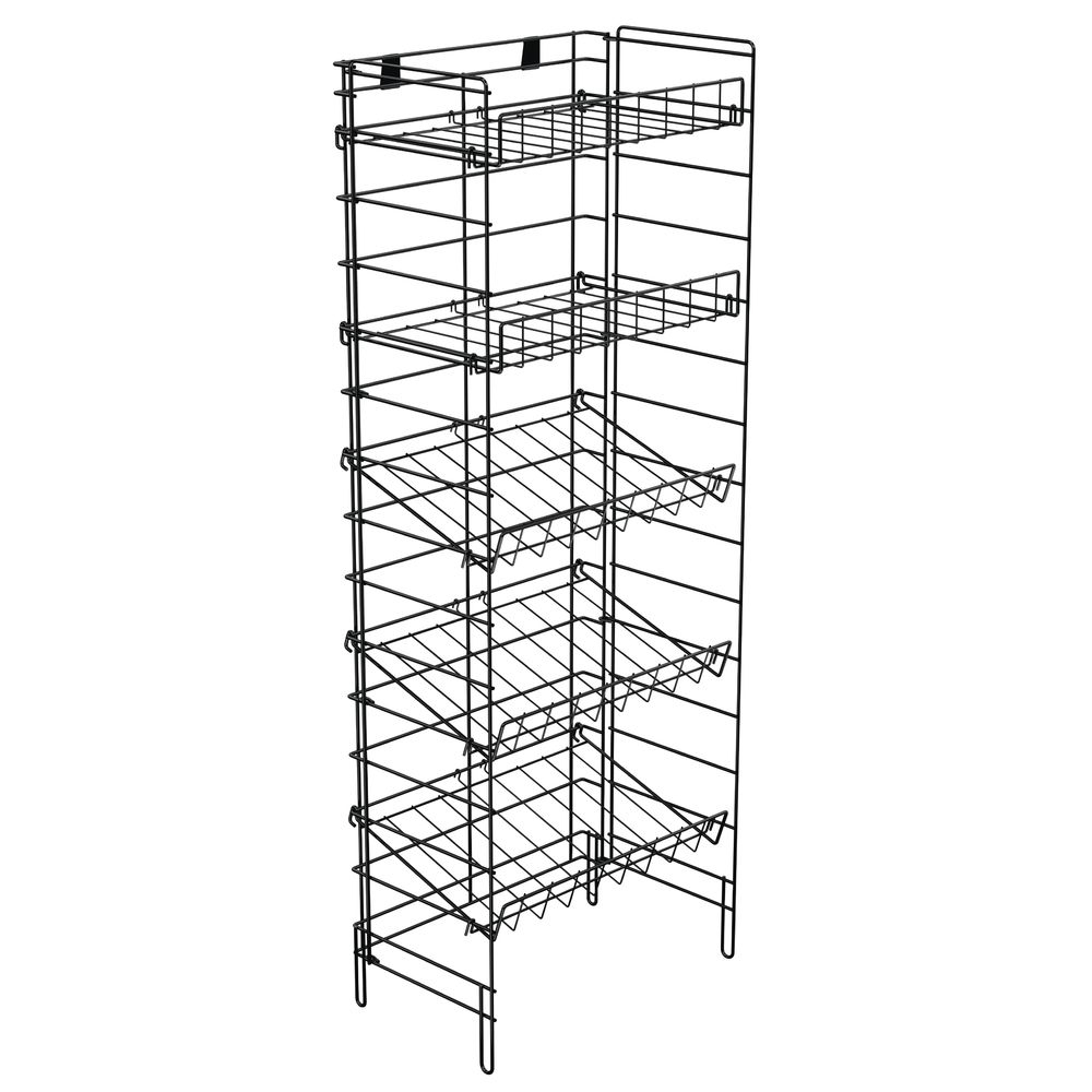 Display Rack Angled Wire Shelves 5-Tier Industrial Wire Rack