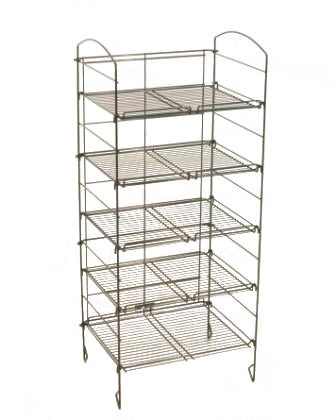 Display Rack Arched Top 5 Tier Foldable Wire Mesh Organizer