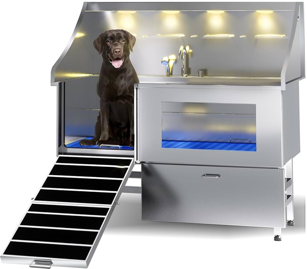 Dog Grooming Tub using Integrated Lighting and Luxury Grooming Tub