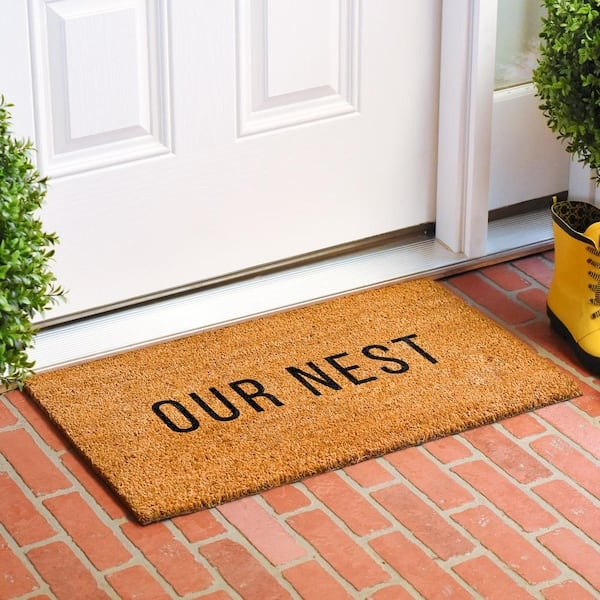 Door Mat Our Nest Doormat with Natural Coir Texture Print