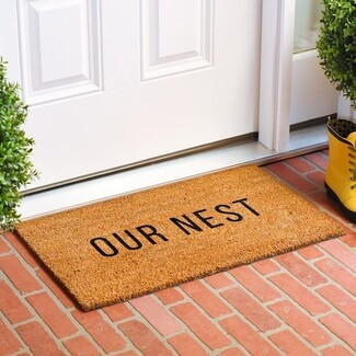 Door Mat Our Nest Doormat with Natural Coir Texture Print