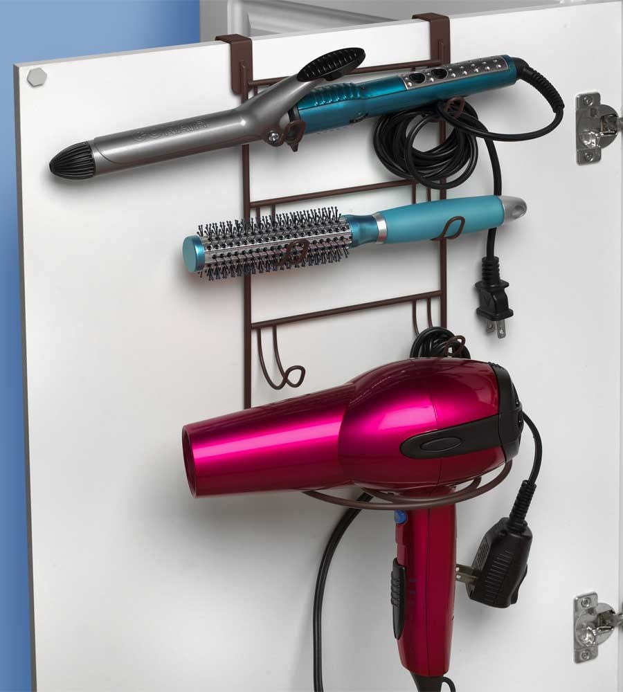 Door Mounted Organizer: Bronze vertical cord management solution