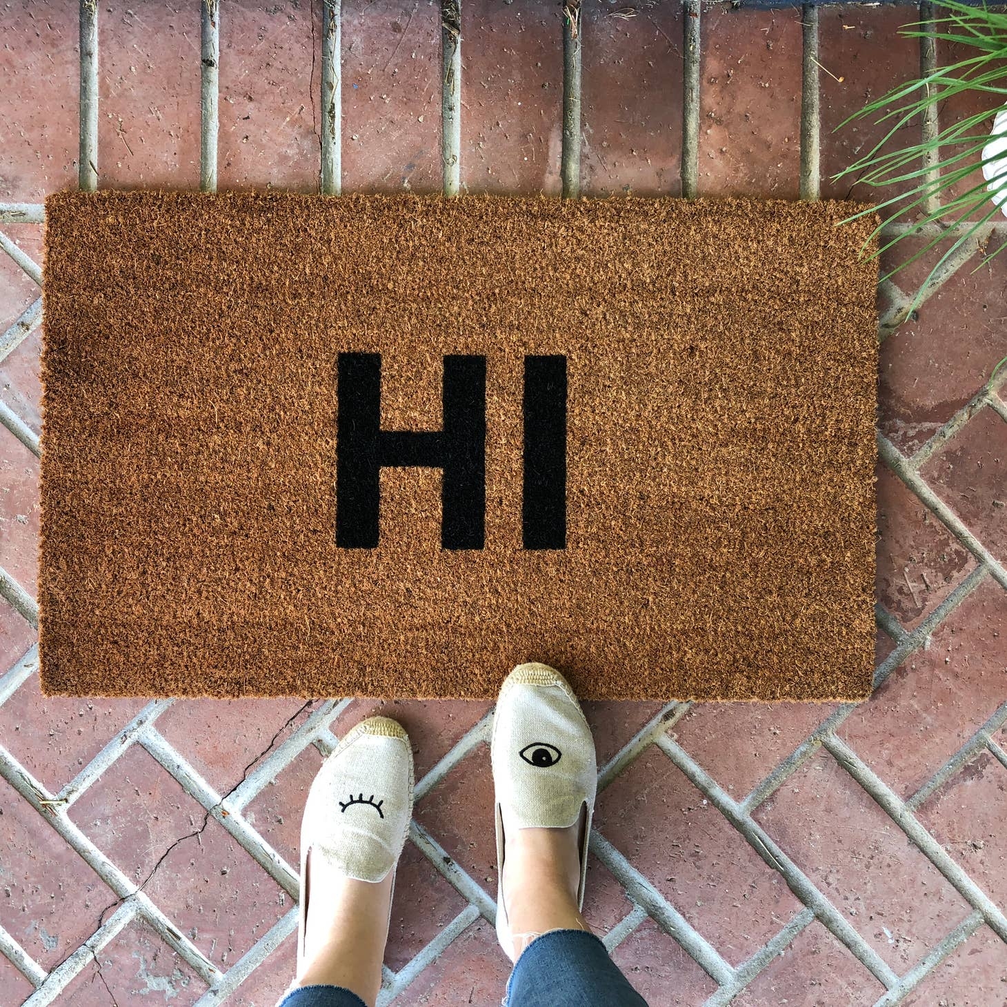 Doormat Block Lettering Design for Minimalist Typography Doormat