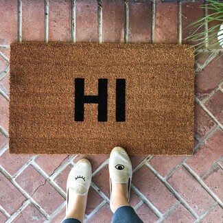 Doormat Block Lettering Design for Minimalist Typography Doormat