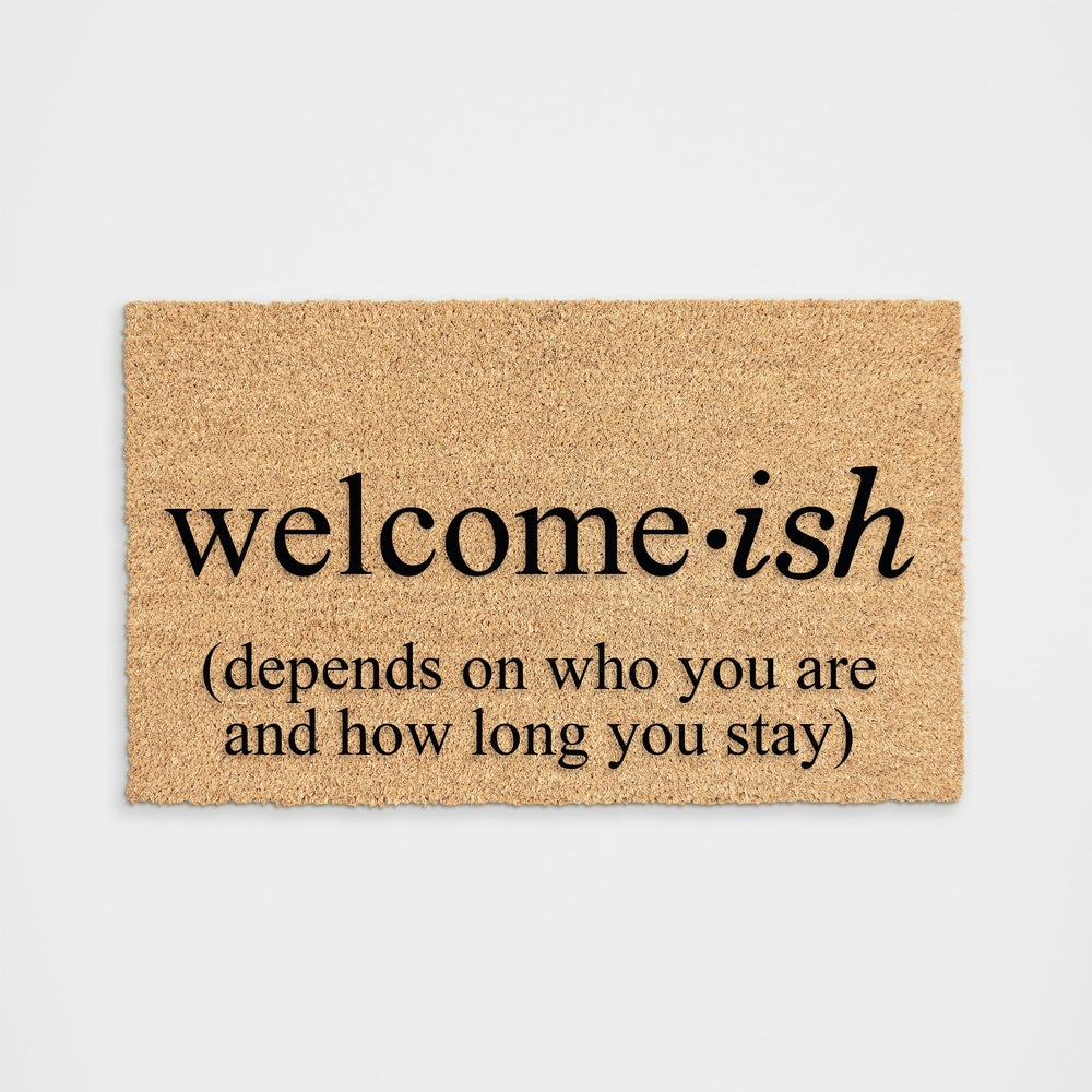 Doormat Cheeky Welcome Home Decor with Serif Typography Print