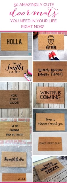 Doormat Custom Typography Doormat with Personalized Monogram