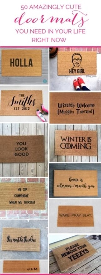 Doormat Custom Typography Doormat with Personalized Monogram