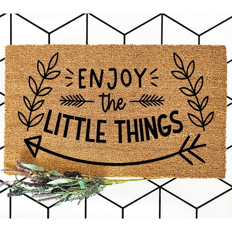 Doormat Inspirational Door Mat with Curved Arrow Border Art
